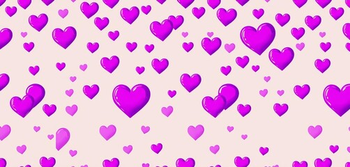 Lovely purple heart seamless pattern for Valentine's Day backgrounds, love, romance