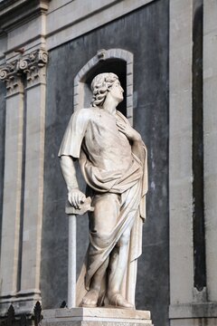 Saint Sextus statue in Catania