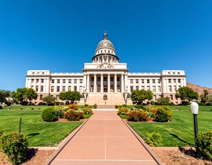 Obraz premium State capitol building on a sunny day