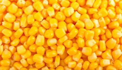 Close-up view of numerous yellow corn kernels, displaying a vibrant and uniform texture.