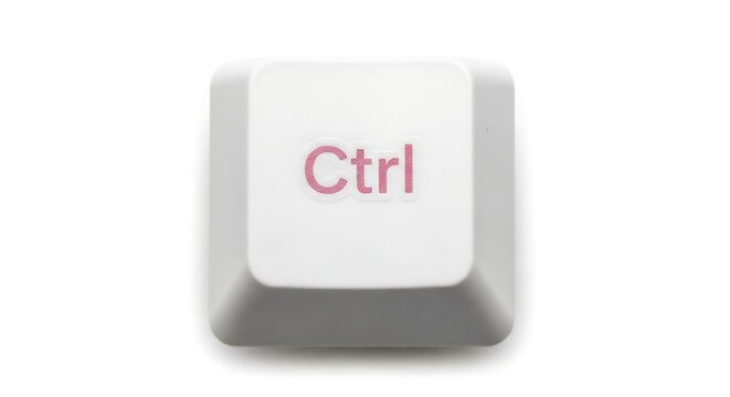 Close-up of a white keyboard control key