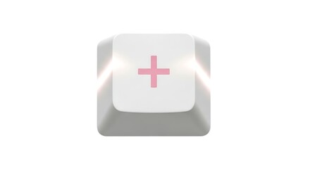 Obraz premium Plus sign keycap on white background