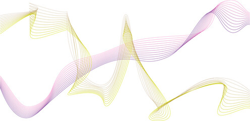 Wave Frequency Lines Abstract Future Colored