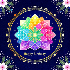 Happy diwali greeting card design template