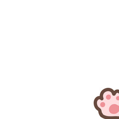 Cute Playful Pink Paw Prints with Transparent Background