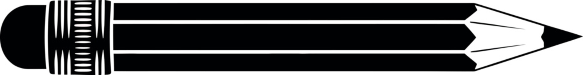 Obraz premium Vector art of black pencil isolated on white background transparent background