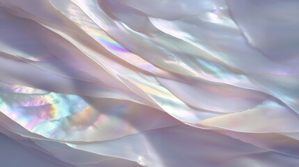 Ethereal Waves of Iridescent Nacre A Luminous MotherofPearl Abstract Texture.