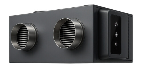 Energy-efficient heat recovery ventilator with a compact design and low-noise operation for a data center