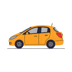 Fototapeta premium Minimalist line icon of a car, scalable vector