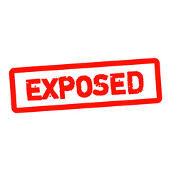 Exposed Red Grunge Stamp Isolated On Transparent Background PNG 