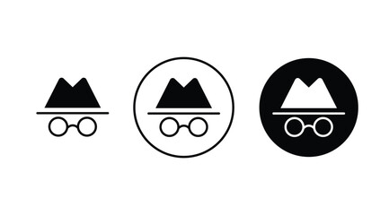 Fototapeta premium Incognito vector icon symbol eps10.