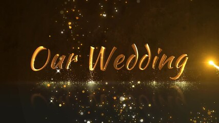 our wedding in gold letters - Powered by Adobe