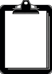 Vector art of clipboard with blank paper isolated on white background transparent background