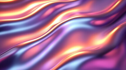 Obraz premium Purple and gold fabric with a wave pattern. The fabric is shiny and has a metallic look