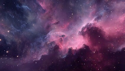 Cosmic nebula, swirling hues of deep space