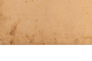photo of isolated old brown grunge paper banner - paper background