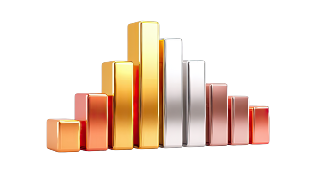 3D bar graph, varying colors