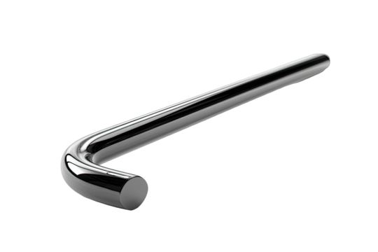 Rendered metal rod with a right-angle bend
