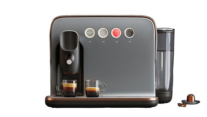 Modern coffee machine, front view (1)