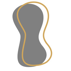 Abstract Gray and Gold Shape