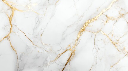 Elegant white marble texture with gold veins, ideal for luxurious backgrounds or design projects.