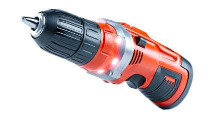 Close-up of a cordless power drill