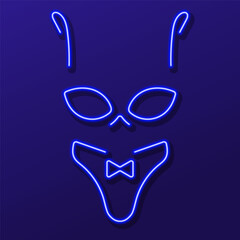 swimsuit neon sign, colorful modern design trends on black background. Vector illustration.