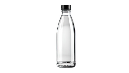 Clear glass bottle, full view