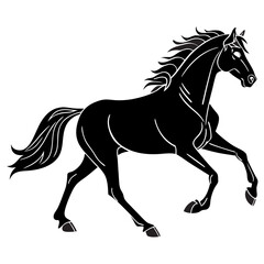 black horse vector illustration