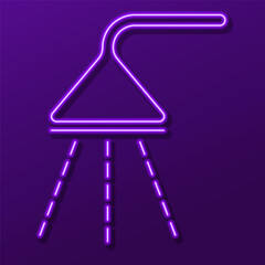 shower neon sign, colorful modern design trends on black background. Vector illustration.