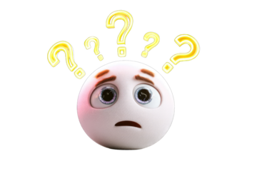 Confused cartoon emoticon