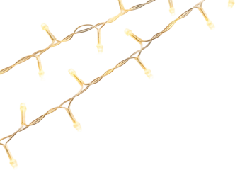 Charming luminous string lights isolated on transparant background, perfect for festive decorations and celebrations