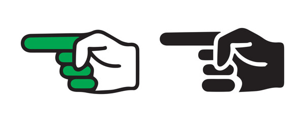 Cursor icon on finger, vector illustration 