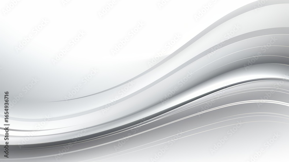 Canvas Prints white background with a wavy gray line. the line is curved and has a lot of detail