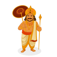 easy to edit vector illustration of Happy Onam holiday for South India festival background