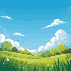 Obraz premium Vibrant and joyful abstract digital art illustration