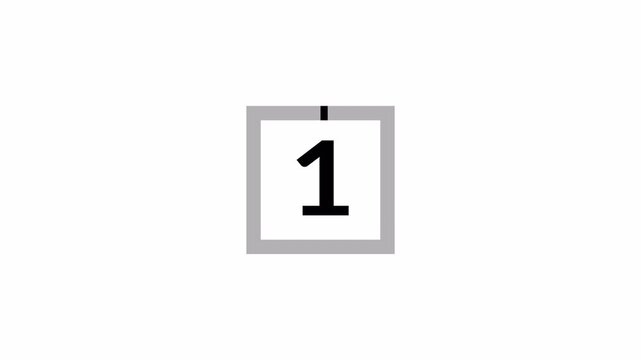 Five second countdown timer animation from 5 seconds to 1 seconds with alpha channel , 5 second countdown timer on a transparent background in 4k.