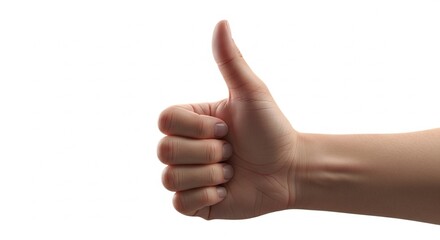 Isolated hand gestures thumb.