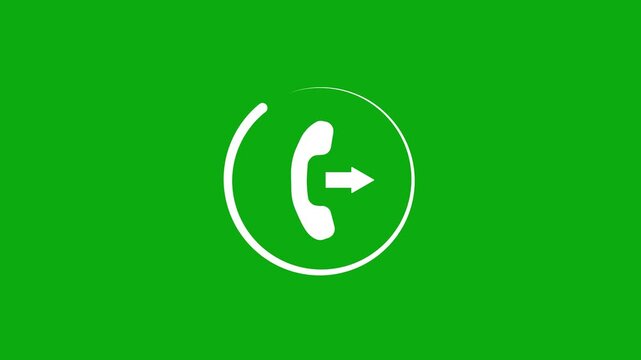 Phone incoming and outgoing call ringing icon animation. Incoming call telephone icon concept.