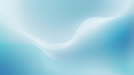Obraz premium Abstract Soft Blue and White Gradient Background with Smooth Wavy Liquid Folds and Elegant Silk Textures