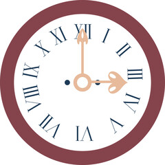 Antique elegant clock vector illustration