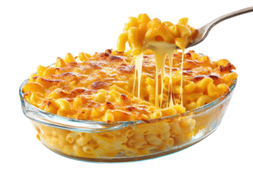 Baked macaroni and cheese, cheesy goodness