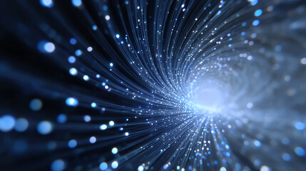 Obraz premium A mesmerizing abstract representation of light and energy swirling in a cosmic tunnel, evoking feelings of mystery and exploration.