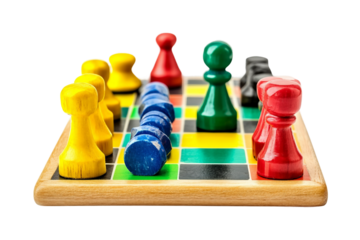 Educational board games for kids isolated on transparent background