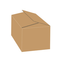 Cardboard Donation Box Vector &ndash; Charity and Packaging Illustration. Suitable for charity, fundraising, humanitarian aid, packaging, shipping, and delivery themes. Ideal for posters, campaigns