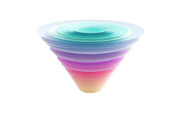 Abstract layered funnel shape
