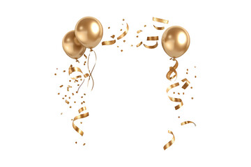 golden party balloons