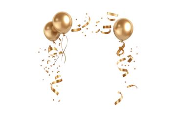 golden party balloons