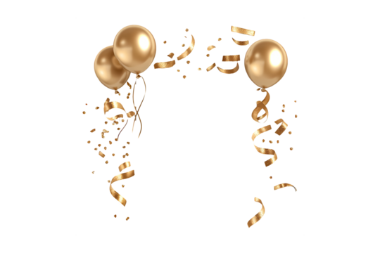 golden party balloons