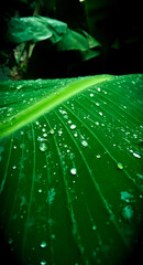 water drops over leaf..